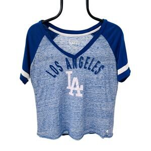 Touch by Alyssa Milano LA Dodgers MLB Women's XL Ombre Raglan V-Neck T-Shirt